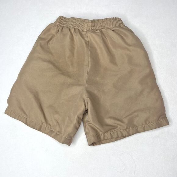 Tan Side Stripe Toddler Mesh Lined Shorts Size 4 - Picture 5 of 6